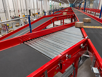Sorter en funcionamiento en el centro log&iacute;stico deTD SYNNEX en Guadalajara